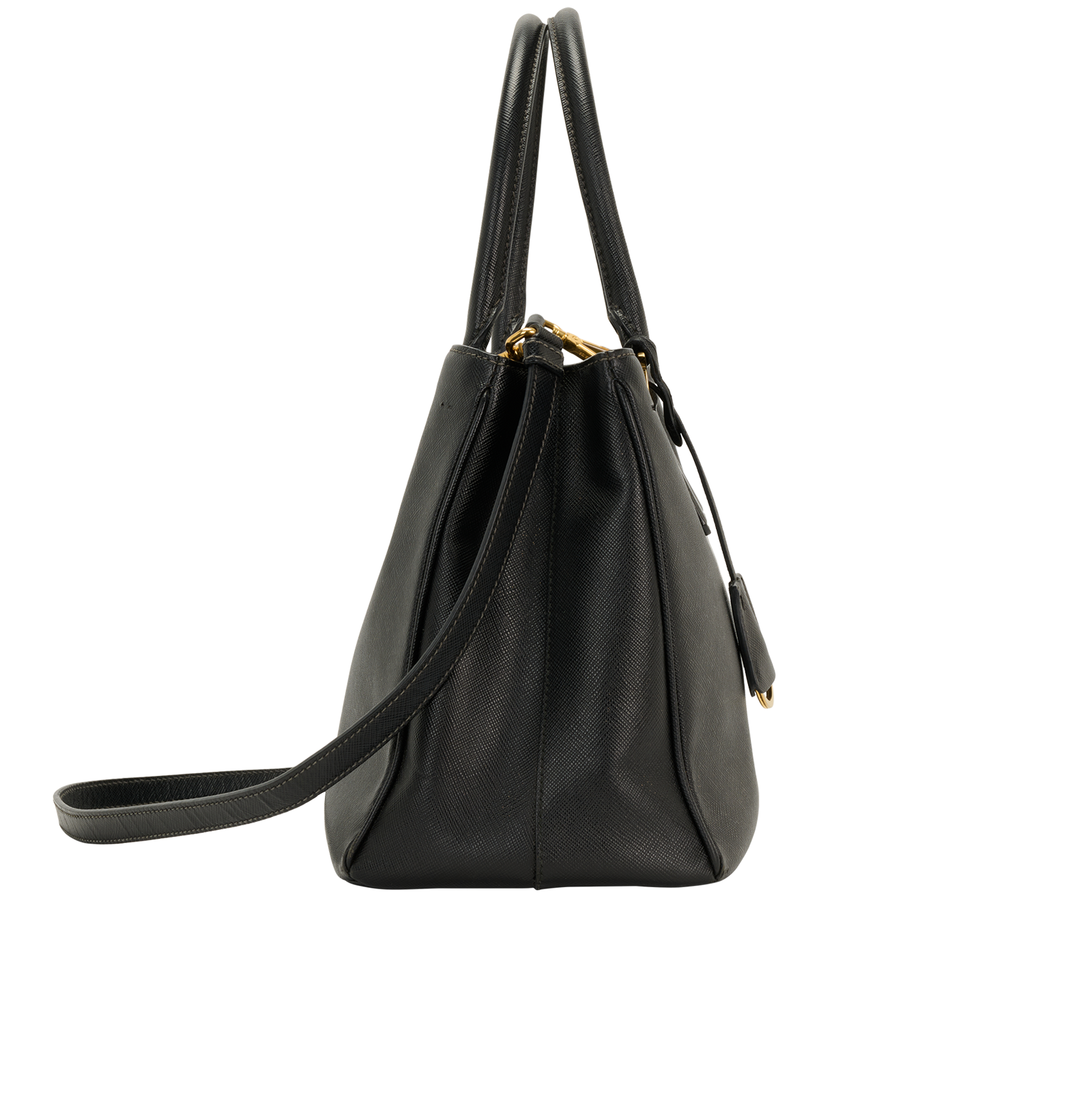 Small Galleria, &pound;395, Handbags, Black, Leather, Side view